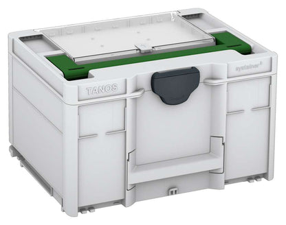 Systainer³ Lid Compartment M 237, Light Grey with Emerald Green lid handle and Anthracite catches