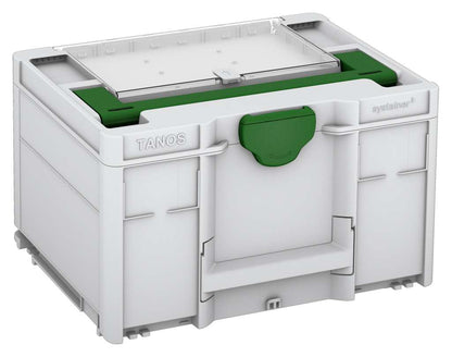 Systainer³ Lid Compartment M 237, Light Grey with Emerald Green lid handle and Emerald Green catches