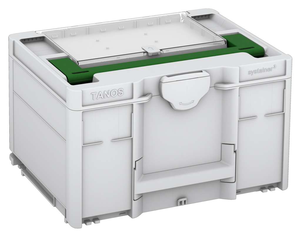 Systainer³ Lid Compartment M 237, Light Grey with Emerald Green lid handle