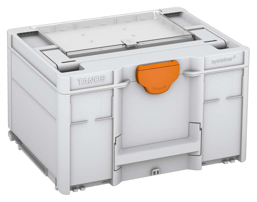 Systainer³ Lid Compartment M 237, Light Grey with Deep Orange catches