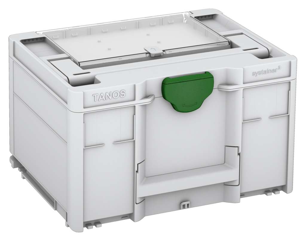 Systainer³ Lid Compartment M 237, Light Grey with Emerald Green catches