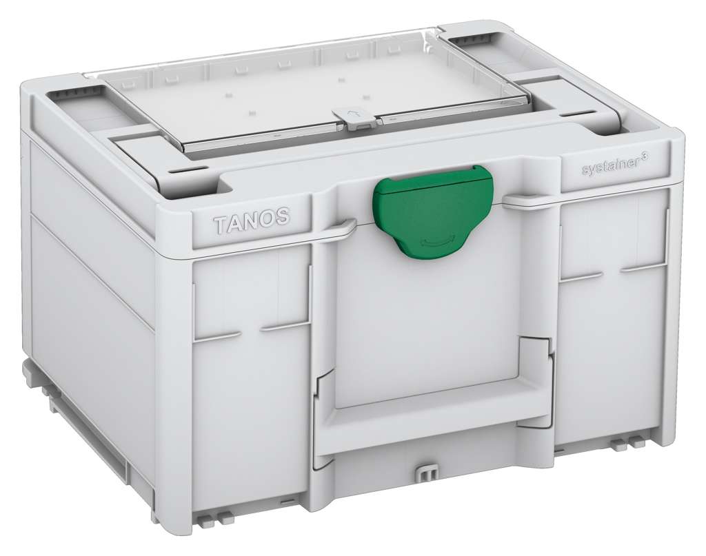 Systainer³ Lid Compartment M 237, Light Grey with Signal Green catches