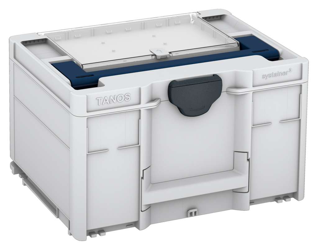 Systainer³ Lid Compartment M 237, Light Grey with Sapphire Blue lid handle and Anthracite catches