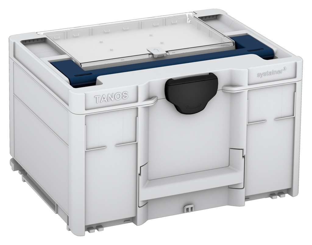Systainer³ Lid Compartment M 237, Light Grey with Sapphire Blue lid handle and Black catches