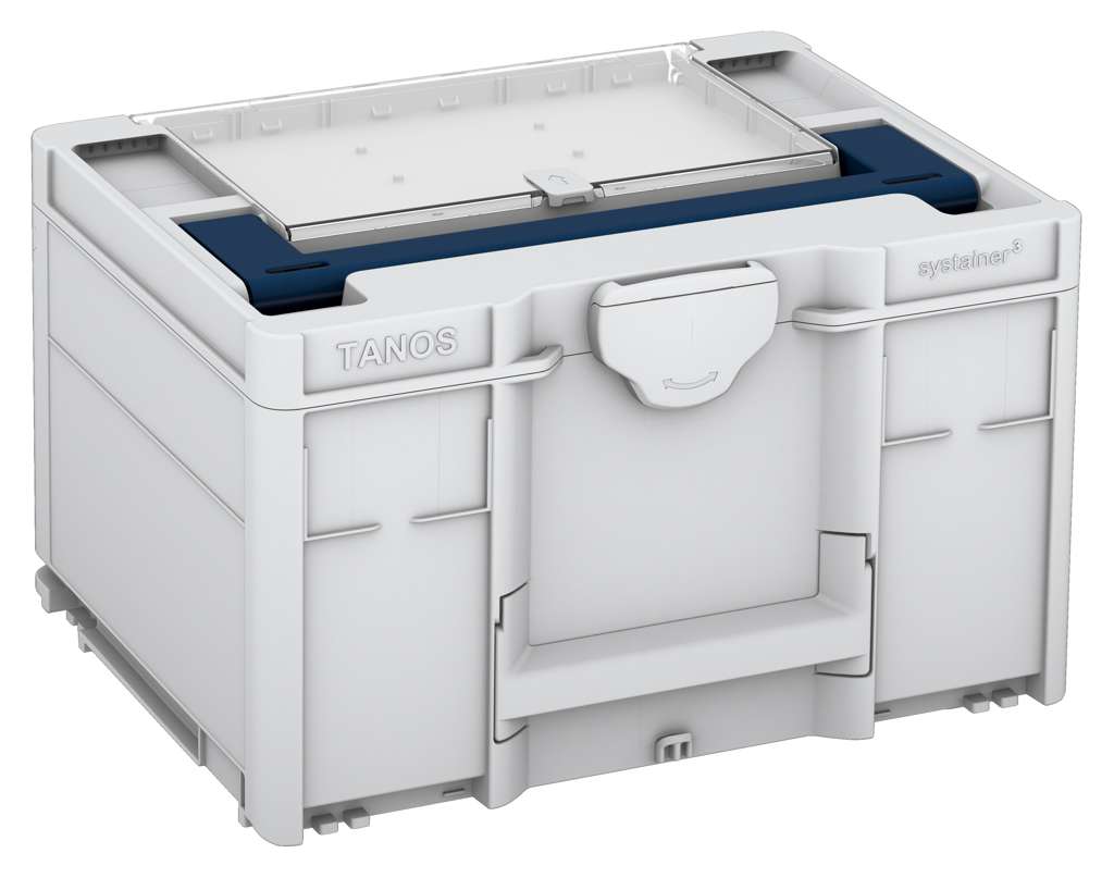Systainer³ Lid Compartment M 237, Light Grey with Sapphire Blue lid handle