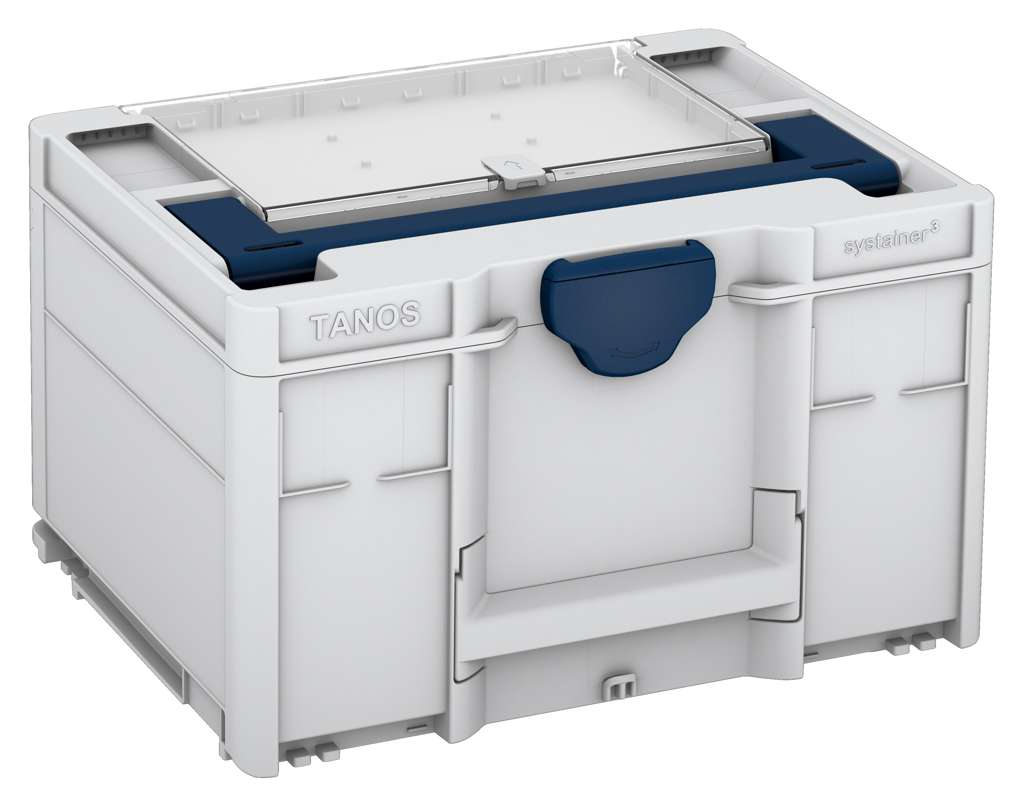 Systainer³ Lid Compartment M 237, Light Grey with Sapphire Blue lid handle and Sapphire Blue catches
