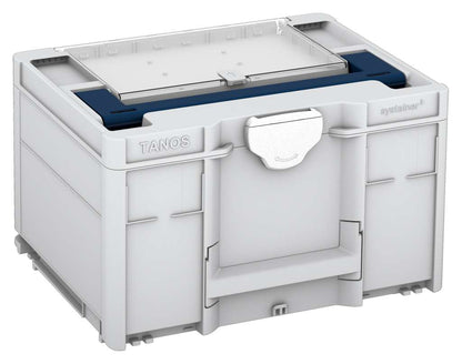 Systainer³ Lid Compartment M 237, Light Grey with Sapphire Blue lid handle and White catches