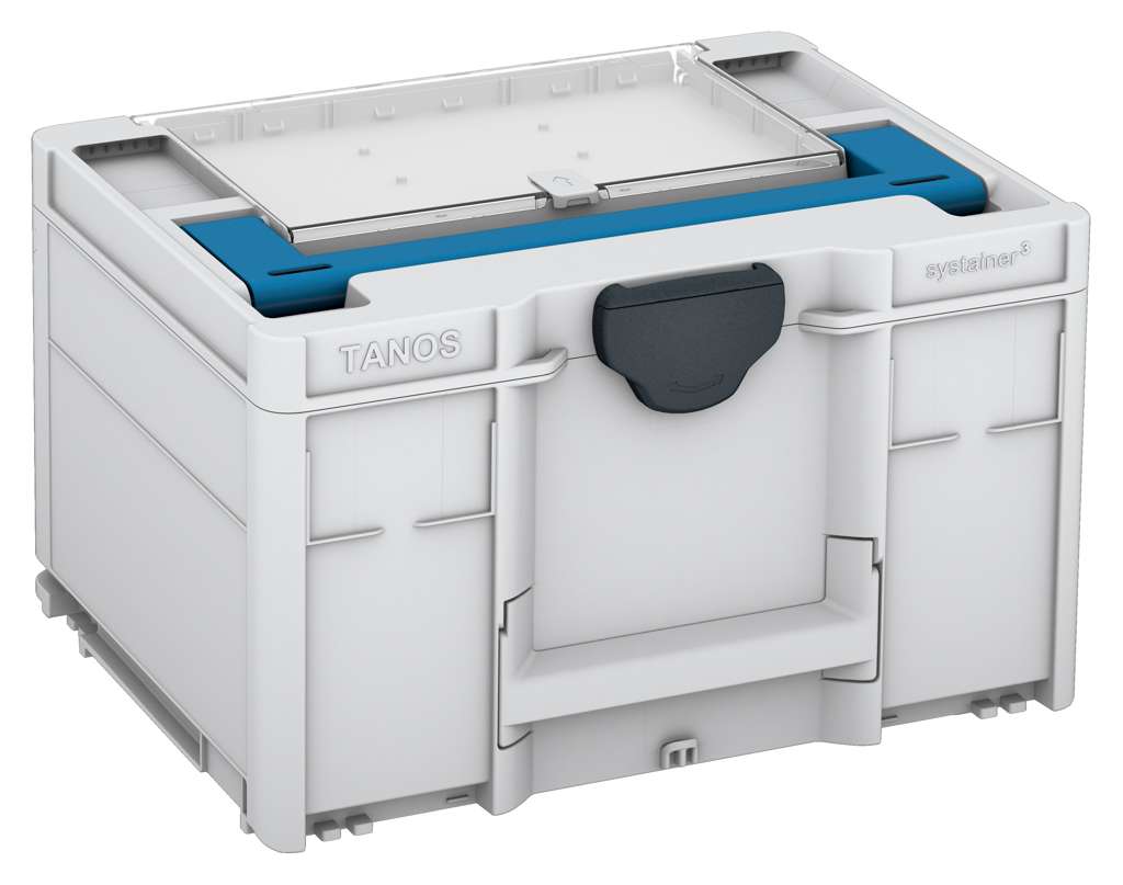 Systainer³ Lid Compartment M 237, Light Grey with Sky Blue lid handle and Anthracite catches