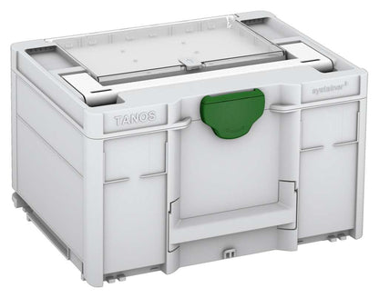 Systainer³ Lid Compartment M 237, Light Grey with White lid handle and Emerald Green catches