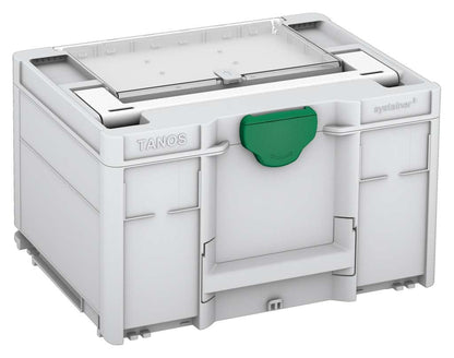 Systainer³ Lid Compartment M 237, Light Grey with White lid handle and Signal Green catches