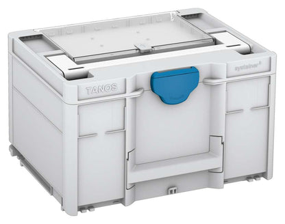Systainer³ Lid Compartment M 237, Light Grey with White lid handle and Sky Blue catches