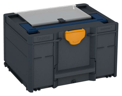 Systainer³ Lid Compartment M 237, Anthracite with Sapphire Blue lid handle and Daffodil Yellow catches