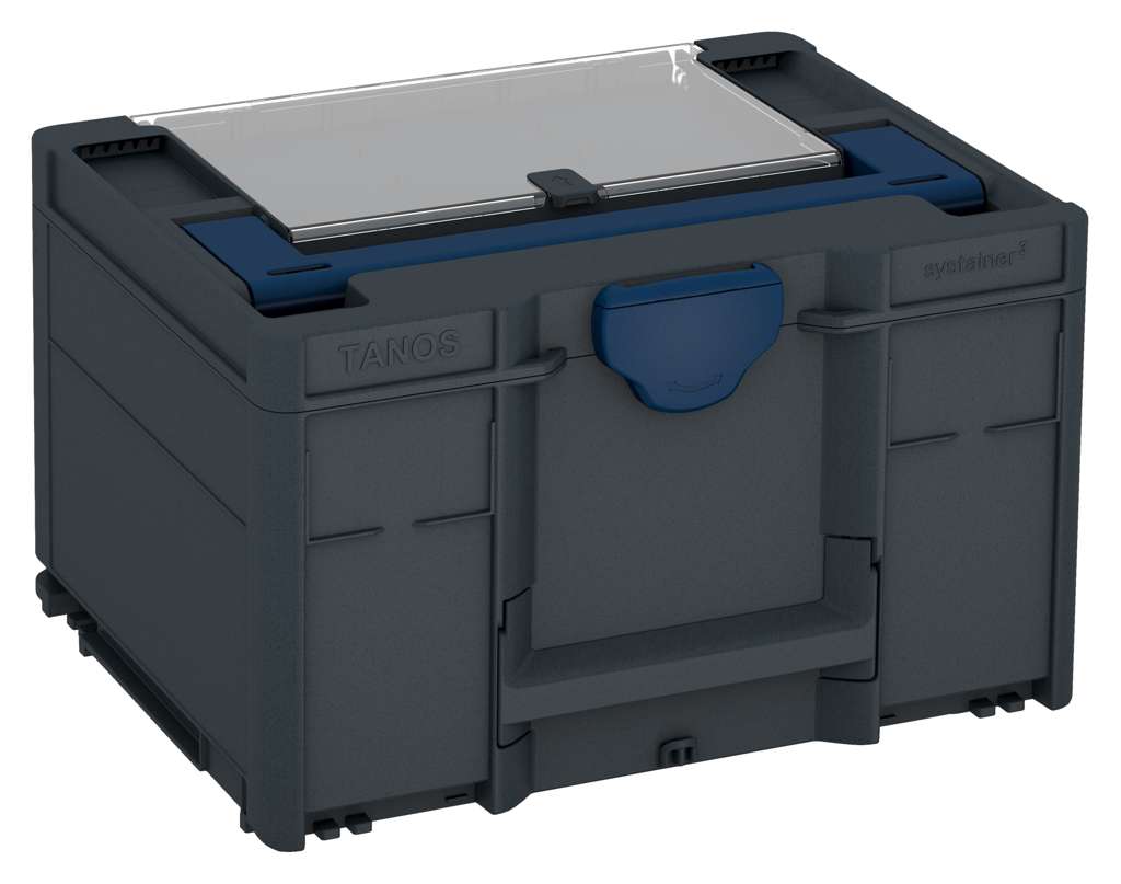 Systainer³ Lid Compartment M 237, Anthracite with Sapphire Blue lid handle and Sapphire Blue catches