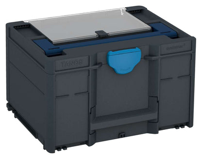 Systainer³ Lid Compartment M 237, Anthracite with Sapphire Blue lid handle and Sky Blue catches