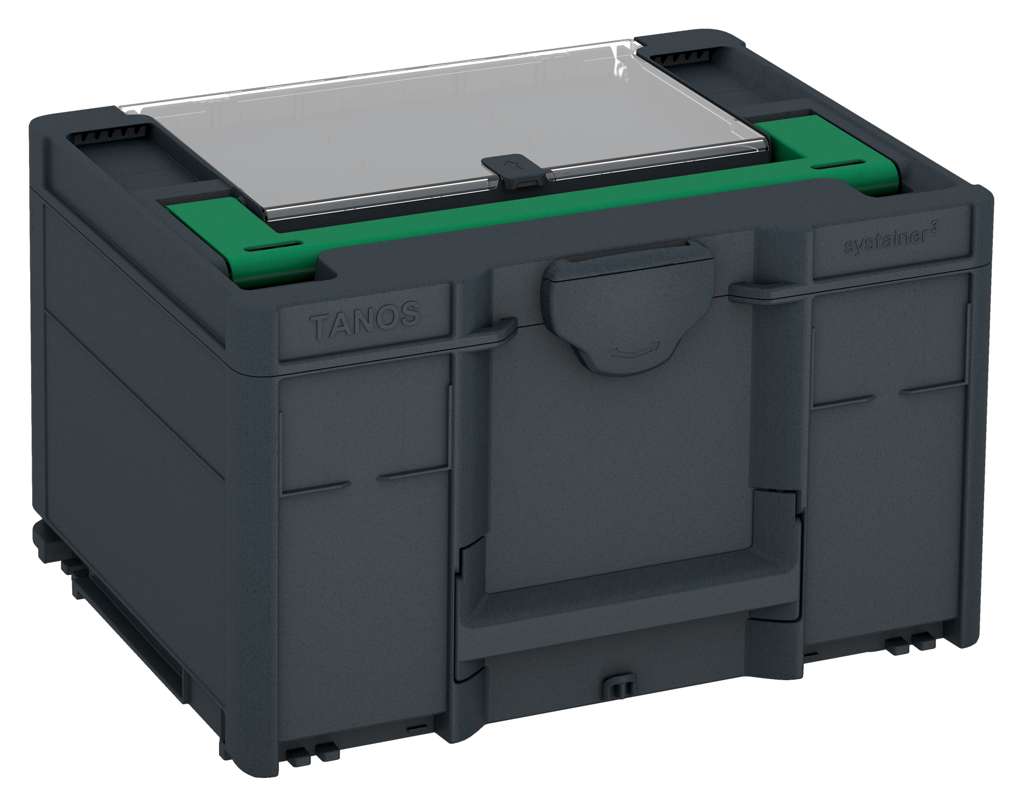 Systainer³ Lid Compartment M 237, Anthracite with Signal Green lid handle