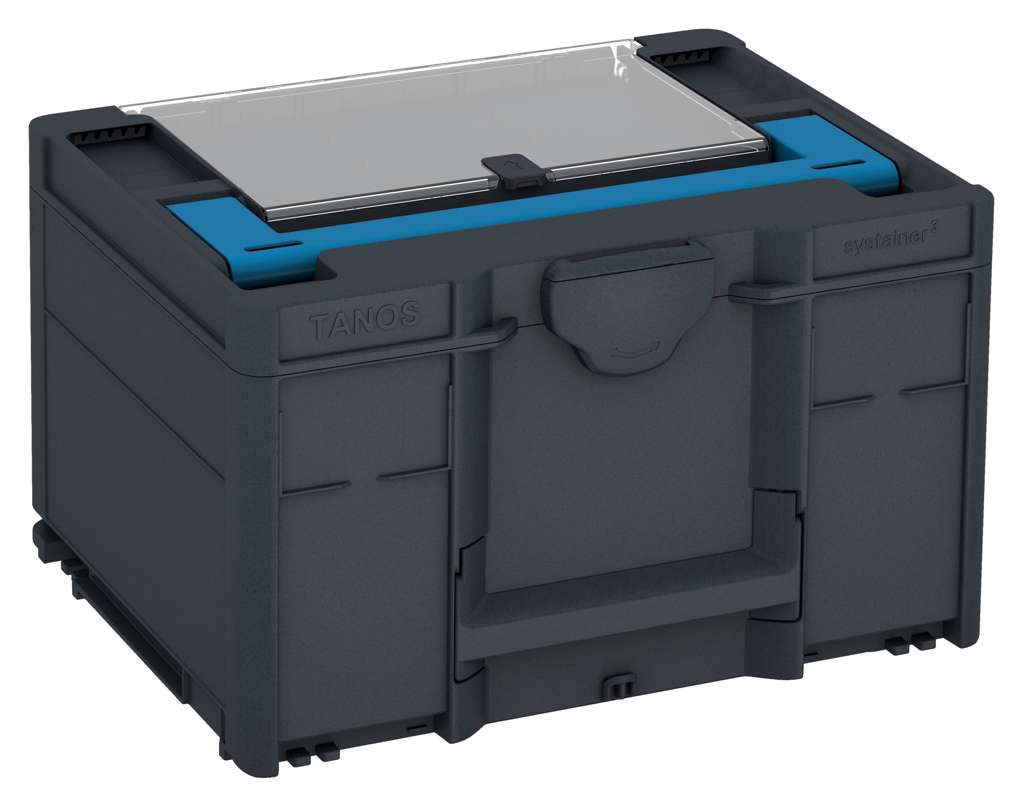 Systainer³ Lid Compartment M 237, Anthracite with Sky Blue lid handle