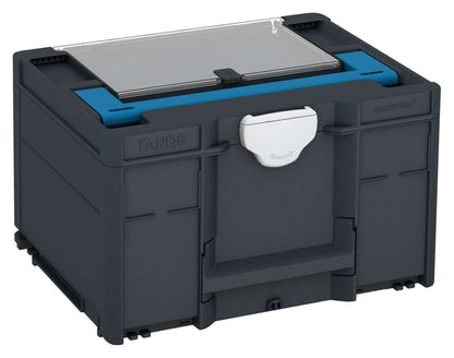 Systainer³ Lid Compartment M 237, Anthracite with Sky Blue lid handle and Light Grey catches