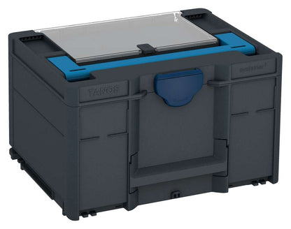 Systainer³ Lid Compartment M 237, Anthracite with Sky Blue lid handle and Sapphire Blue catches