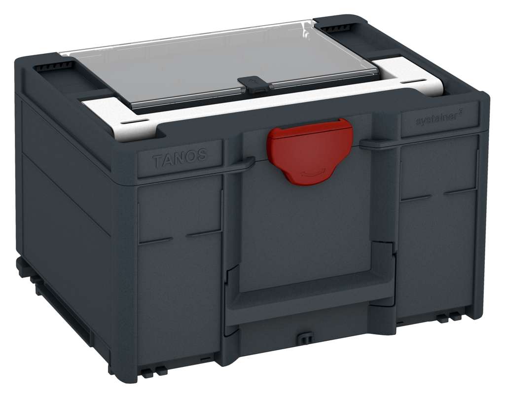 Systainer³ Lid Compartment M 237, Anthracite with White lid handle and Carmine Red catches