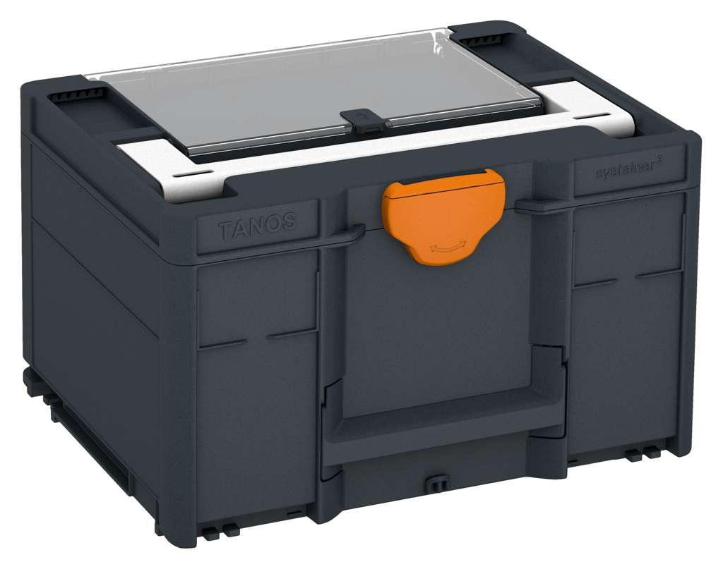 Systainer³ Lid Compartment M 237, Anthracite with White lid handle and Deep Orange catches