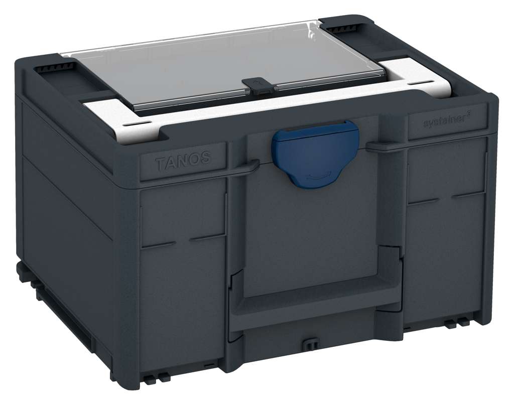 Systainer³ Lid Compartment M 237, Anthracite with White lid handle and Sapphire Blue catches