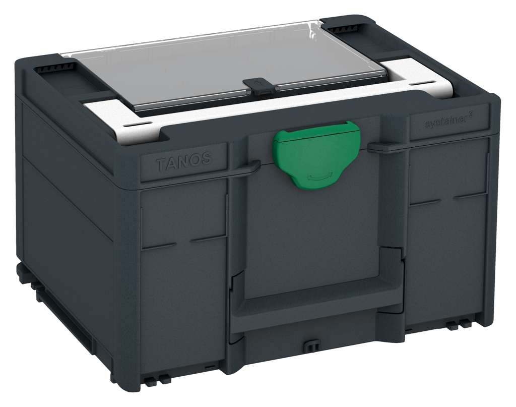 Systainer³ Lid Compartment M 237, Anthracite with White lid handle and Signal Green catches