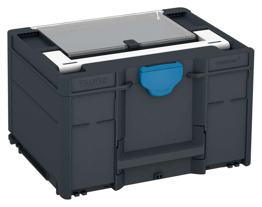 Systainer³ Lid Compartment M 237, Anthracite with White lid handle and Sky Blue catches