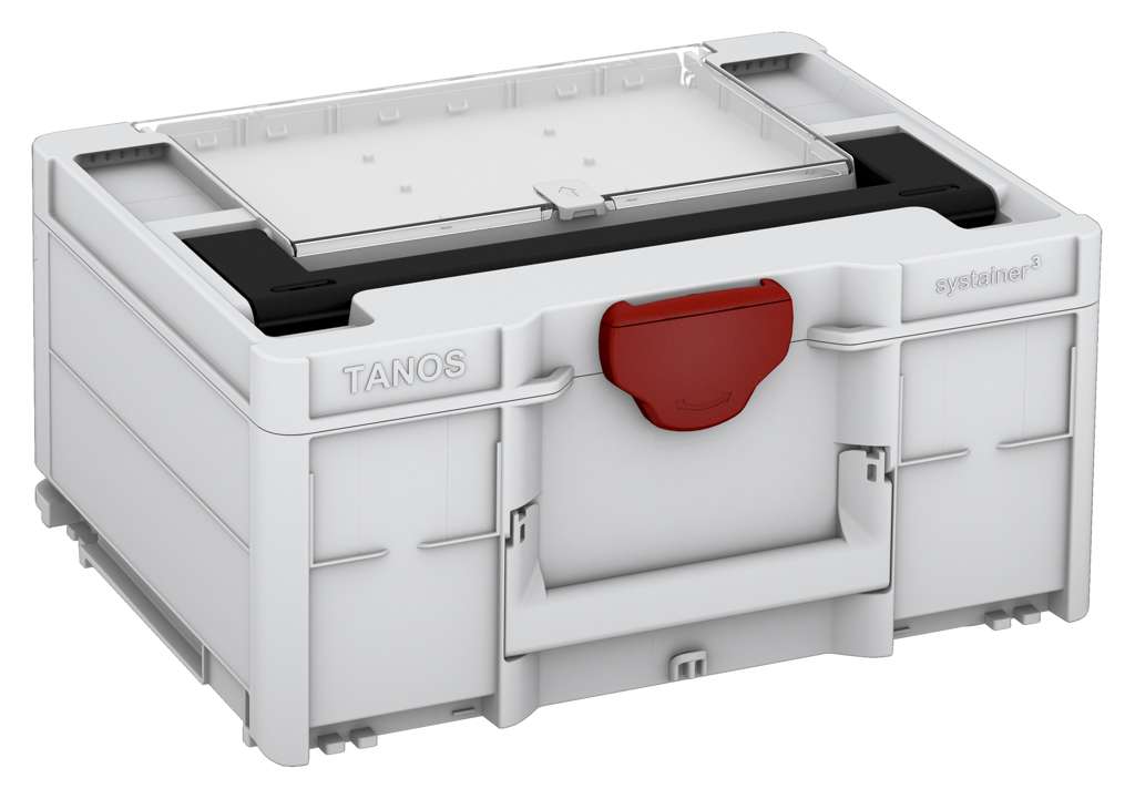Systainer³ Lid Compartment M 187, Light Grey with Black lid handle and Carmine Red catches