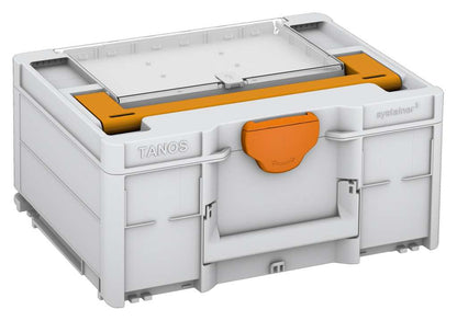 Systainer³ Lid Compartment M 187, Light Grey with Daffodil Yellow lid handle and Deep Orange catches