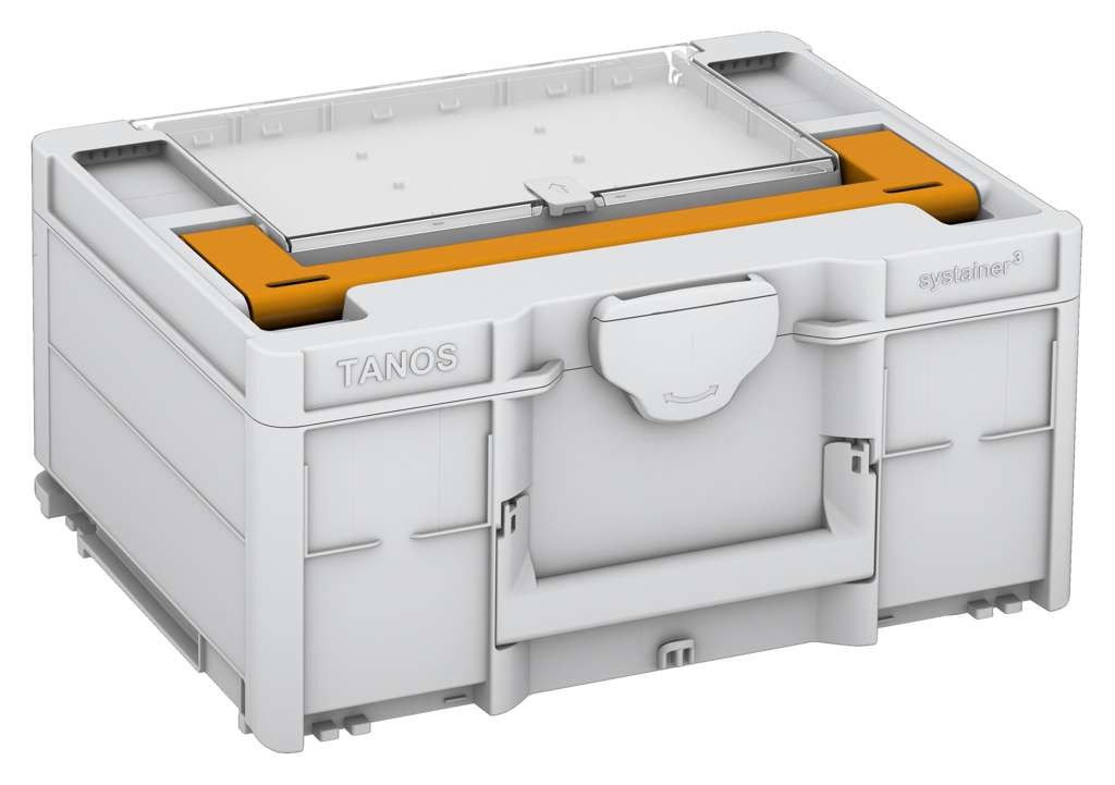Systainer³ Lid Compartment M 187, Light Grey with Daffodil Yellow lid handle