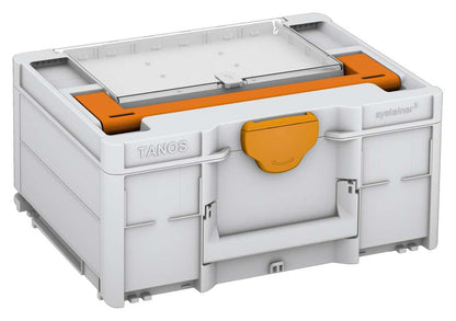 Systainer³ Lid Compartment M 187, Light Grey with Deep Orange lid handle and Daffodil Yellow catches