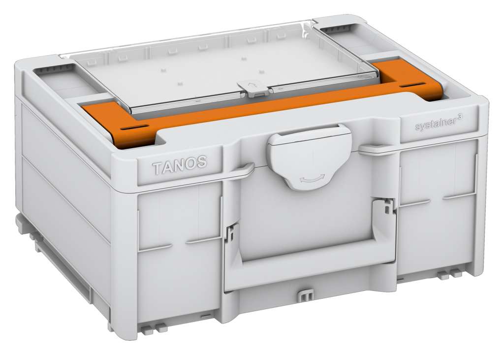 Systainer³ Lid Compartment M 187, Light Grey with Deep Orange lid handle