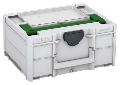 Systainer³ Lid Compartment M 187, Light Grey with Emerald Green lid handle and Anthracite catches
