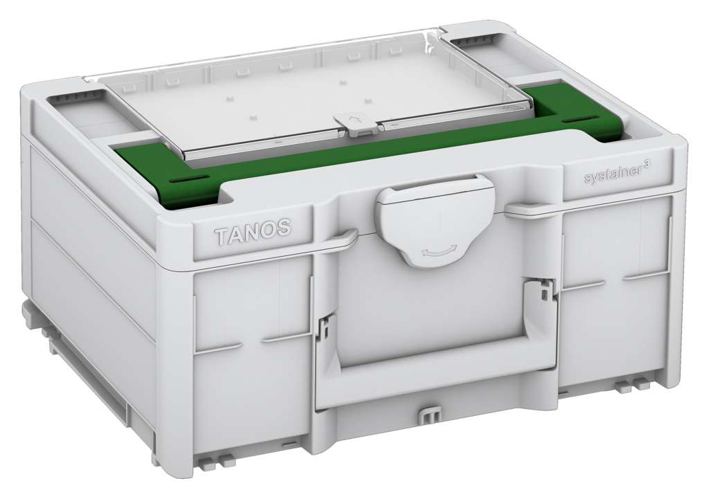 Systainer³ Lid Compartment M 187, Light Grey with Emerald Green lid handle