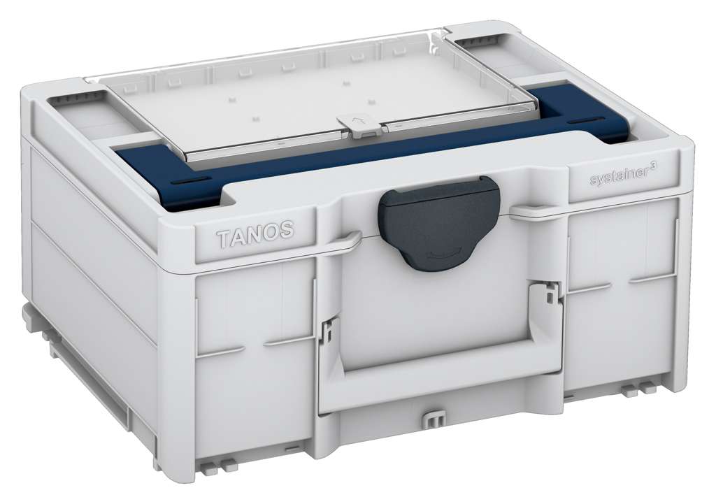 Systainer³ Lid Compartment M 187, Light Grey with Sapphire Blue lid handle and Anthracite catches