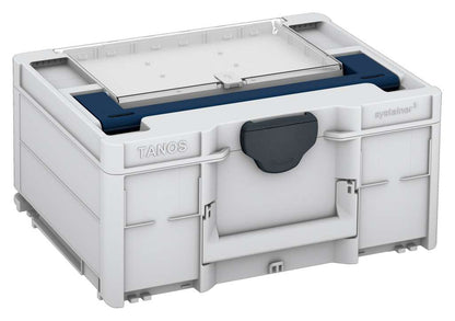 Systainer³ Lid Compartment M 187, Light Grey with Sapphire Blue lid handle and Anthracite catches