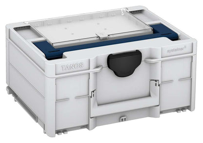 Systainer³ Lid Compartment M 187, Light Grey with Sapphire Blue lid handle and Black catches