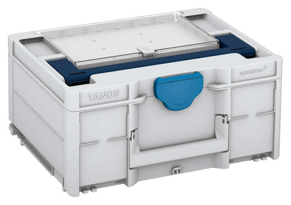 Systainer³ Lid Compartment M 187, Light Grey with Sapphire Blue lid handle and Sky Blue catches