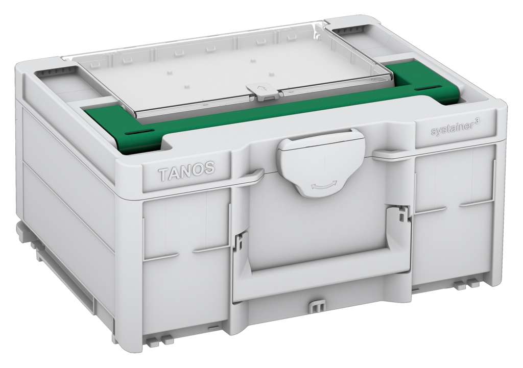 Systainer³ Lid Compartment M 187, Light Grey with Signal Green lid handle