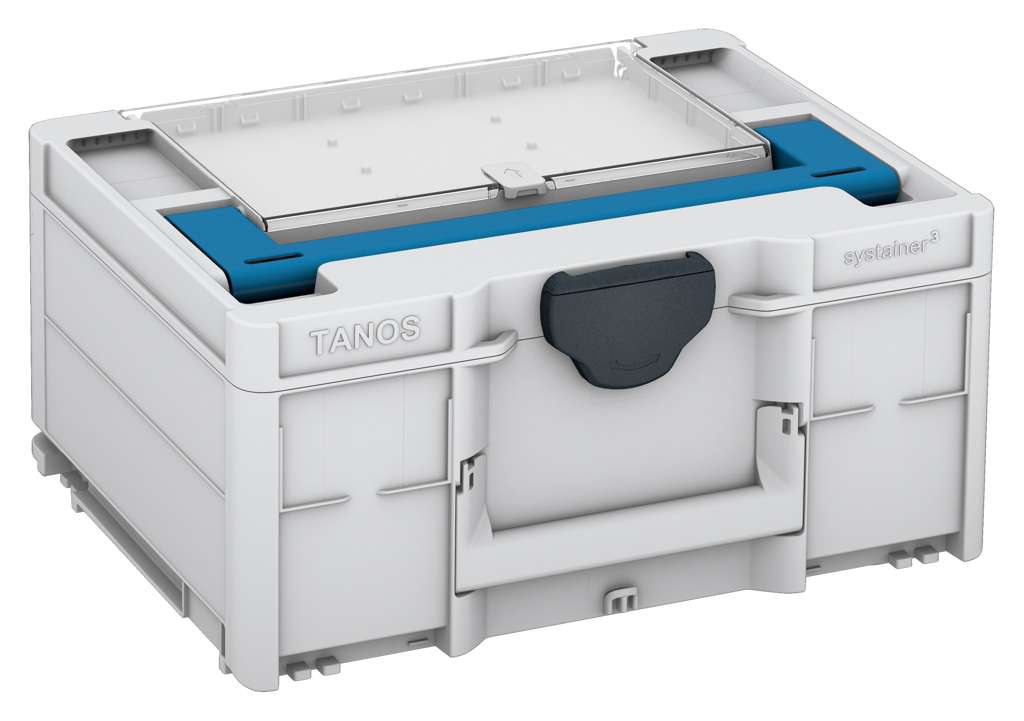 Systainer³ Lid Compartment M 187, Light Grey with Sky Blue lid handle and Anthracite catches