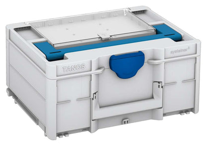 Systainer³ Lid Compartment M 187, Light Grey with Sky Blue lid handle and Signal Blue catches