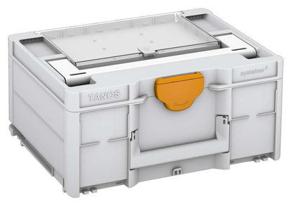 Systainer³ Lid Compartment M 187, Light Grey with White lid handle and Daffodil Yellow catches