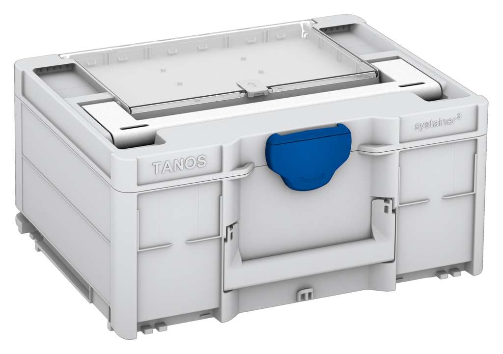 Systainer³ Lid Compartment M 187, Light Grey with White lid handle and Signal Blue catches