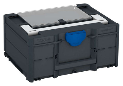 Systainer³ Lid Compartment M 187, Anthracite with Light Grey lid handle and Signal Blue catches
