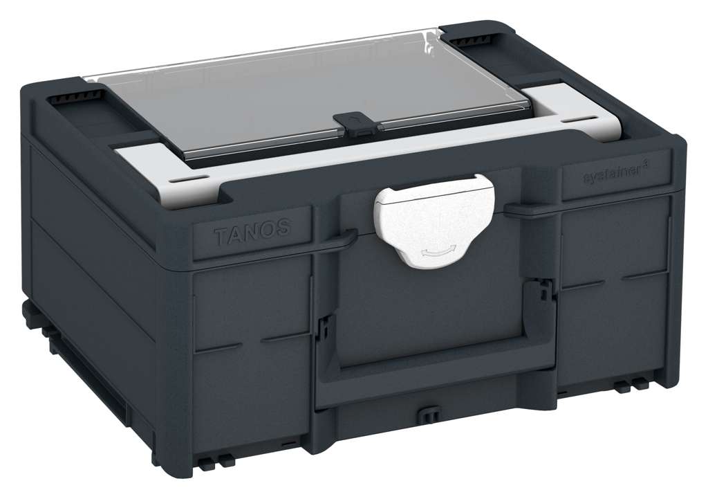 Systainer³ Lid Compartment M 187, Anthracite with Light Grey lid handle and White catches