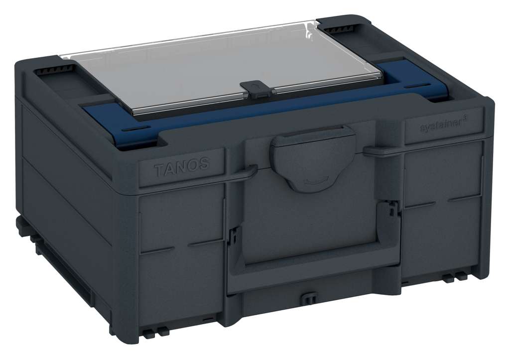 Systainer³ Lid Compartment M 187, Anthracite with Sapphire Blue lid handle