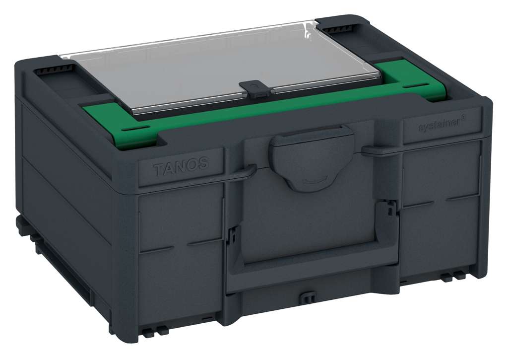 Systainer³ Lid Compartment M 187, Anthracite with Signal Green lid handle