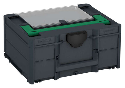 Systainer³ Lid Compartment M 187, Anthracite with Signal Green lid handle and Black catches