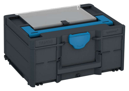 Systainer³ Lid Compartment M 187, Anthracite with Sky Blue lid handle and Sky Blue catches