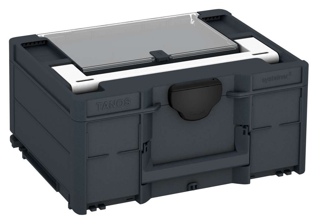 Systainer³ Lid Compartment M 187, Anthracite with White lid handle and Black catches